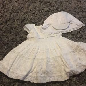 Beautiful white eyelet summer dress with HaT